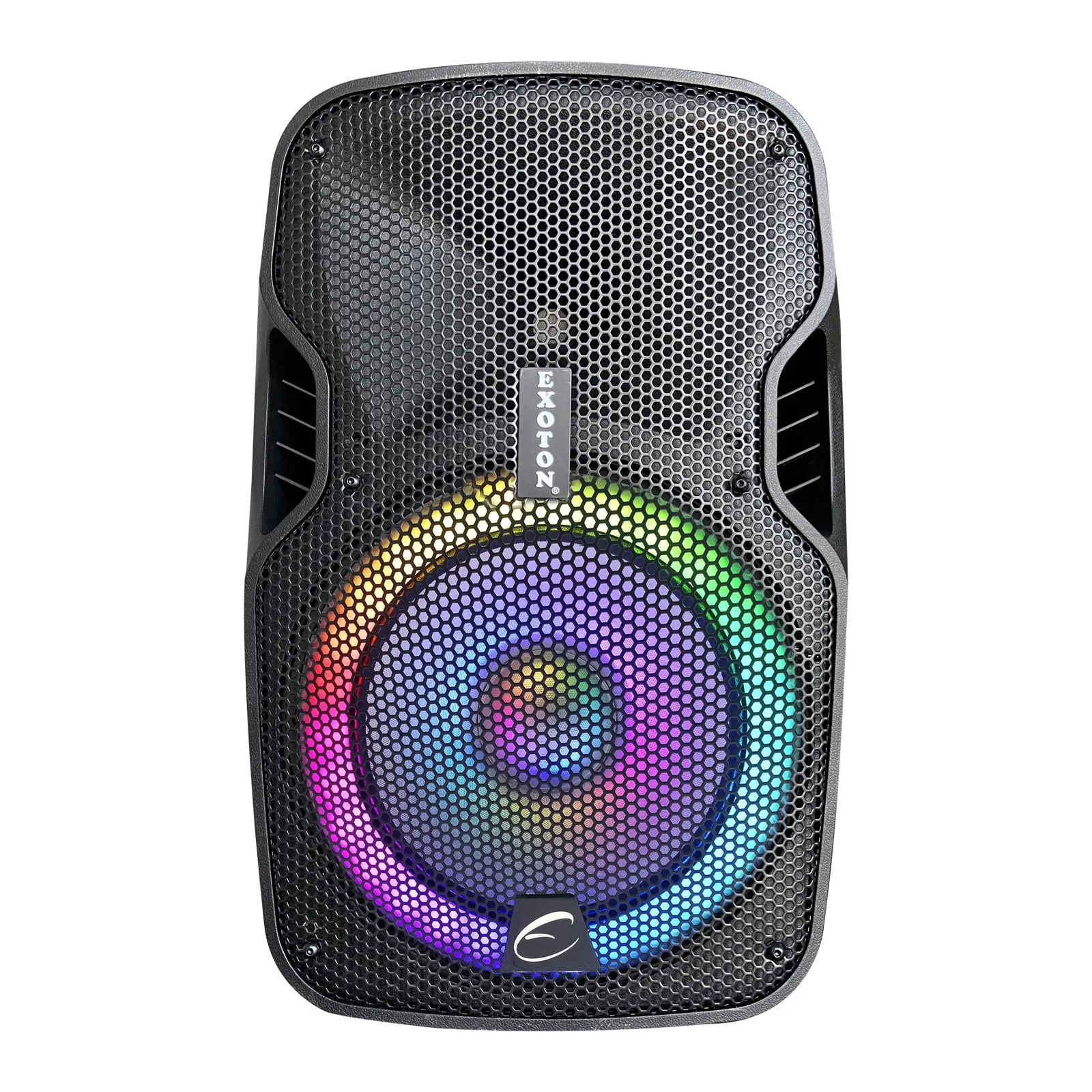 EXOTON EX-12A party speaker with dual 12-inch woofers and RGB lighting