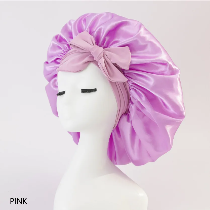 Dreamers silk bonnet sleep accessory in pink color