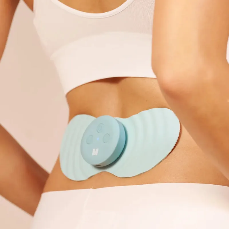 Close-up of the Myoovi device controls and reusable gel pad
