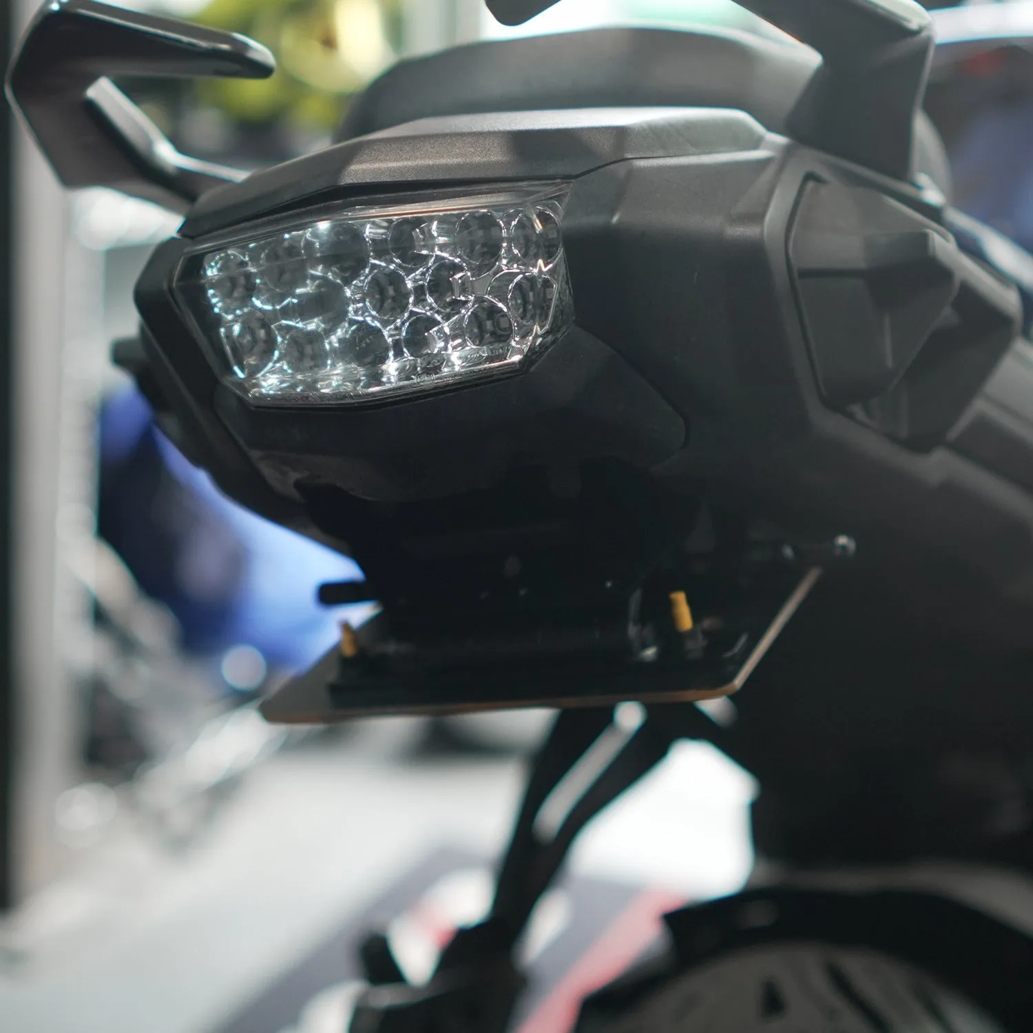 Flip N Dip Suzuki GSXS 1000 GT motorcycle tail tidy bracket rear view