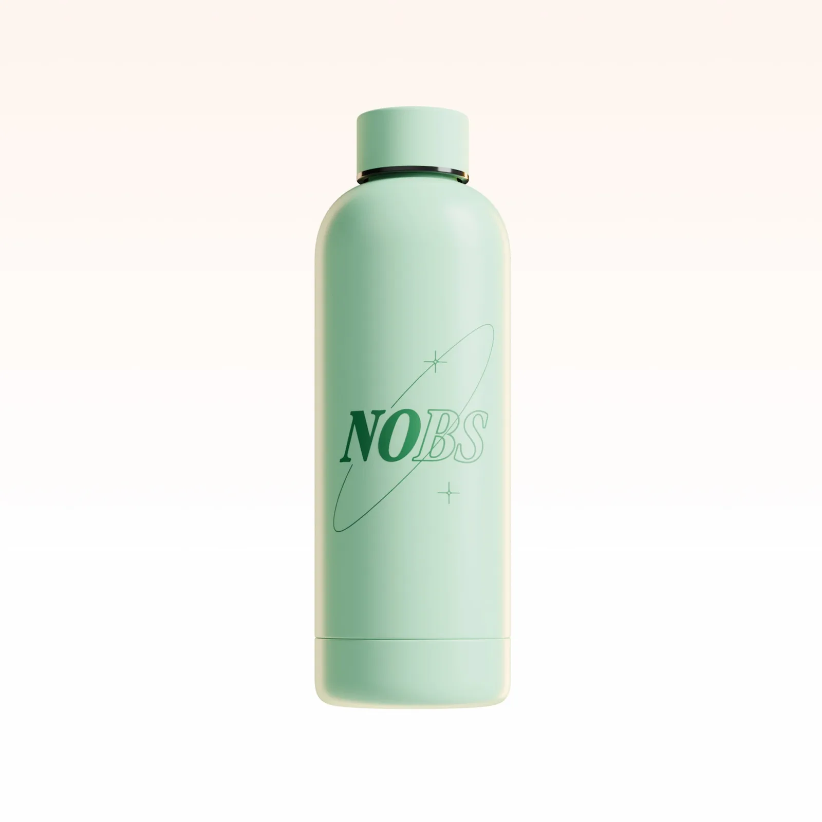 NOBS Herbal Mouthwash refillable stainless-steel bottle, front of pack