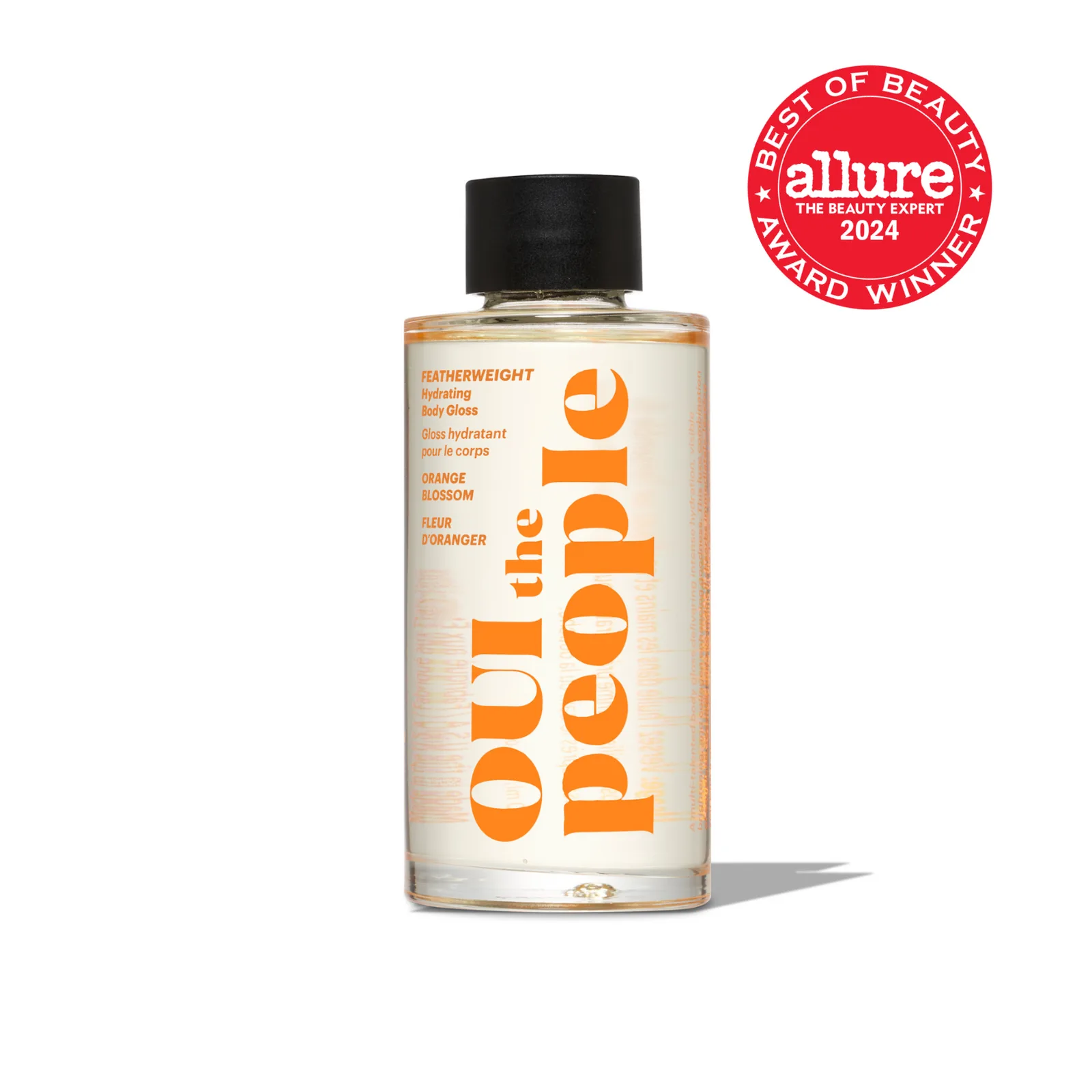 OUI the People Featherweight Hydrating Body Gloss amber glass bottle