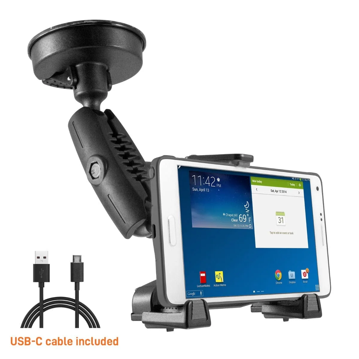 iBOLT Mounts xProDock NFC Bizmount holding a smartphone on a suction cup dashboard mount