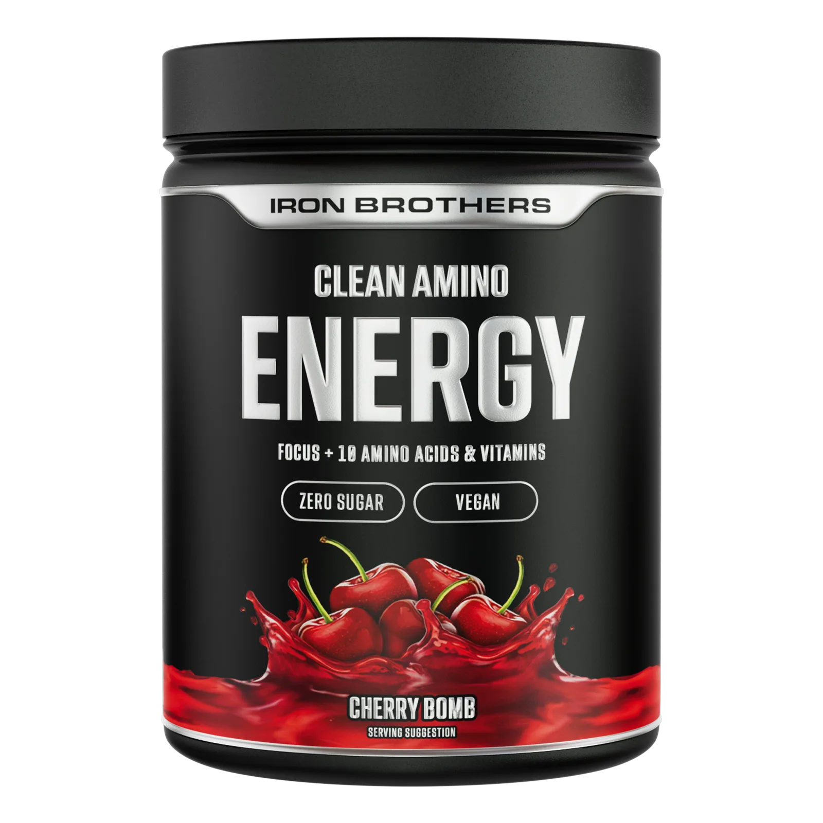 Iron Brothers Clean Amino Energy Cherry Bomb flavor container