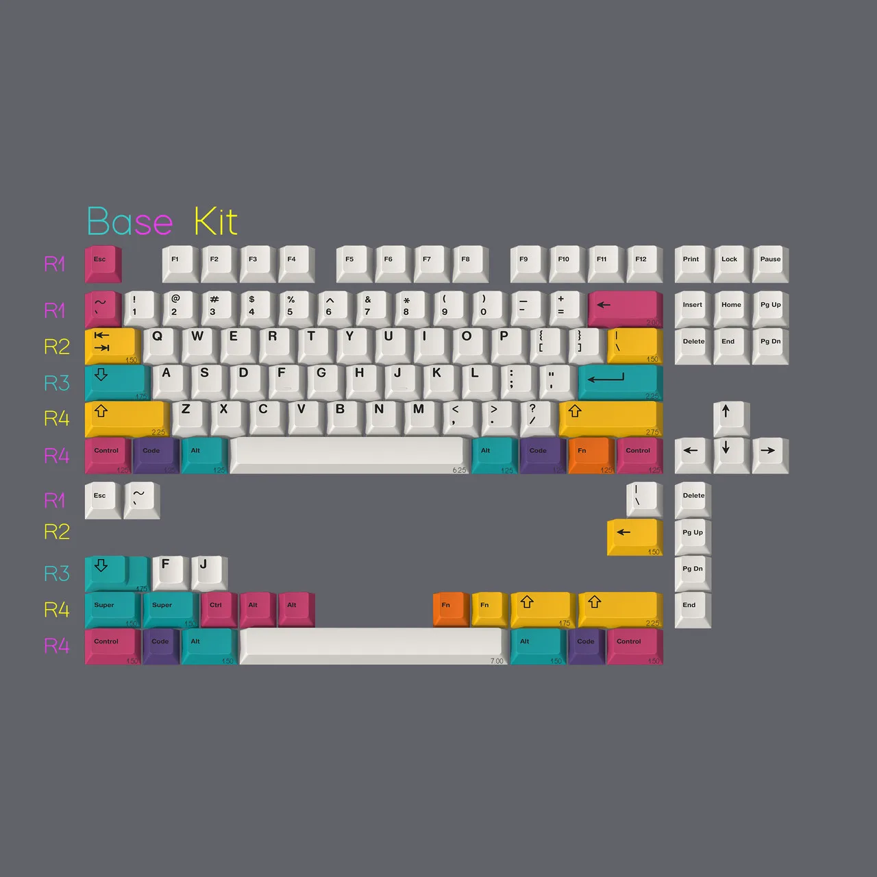 HMX and Gateron switches next to a hot-swappable keyboard PCB socket