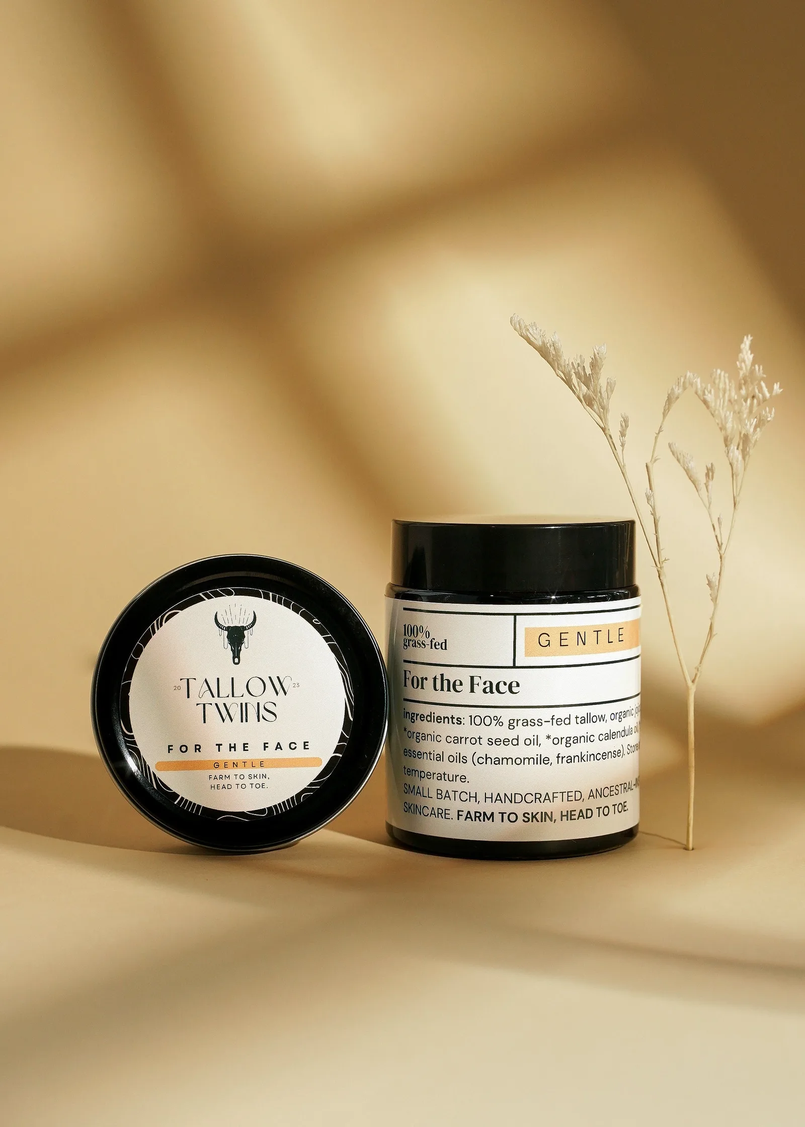 Tallow Twins For the Face tallow facial balm from the bundle