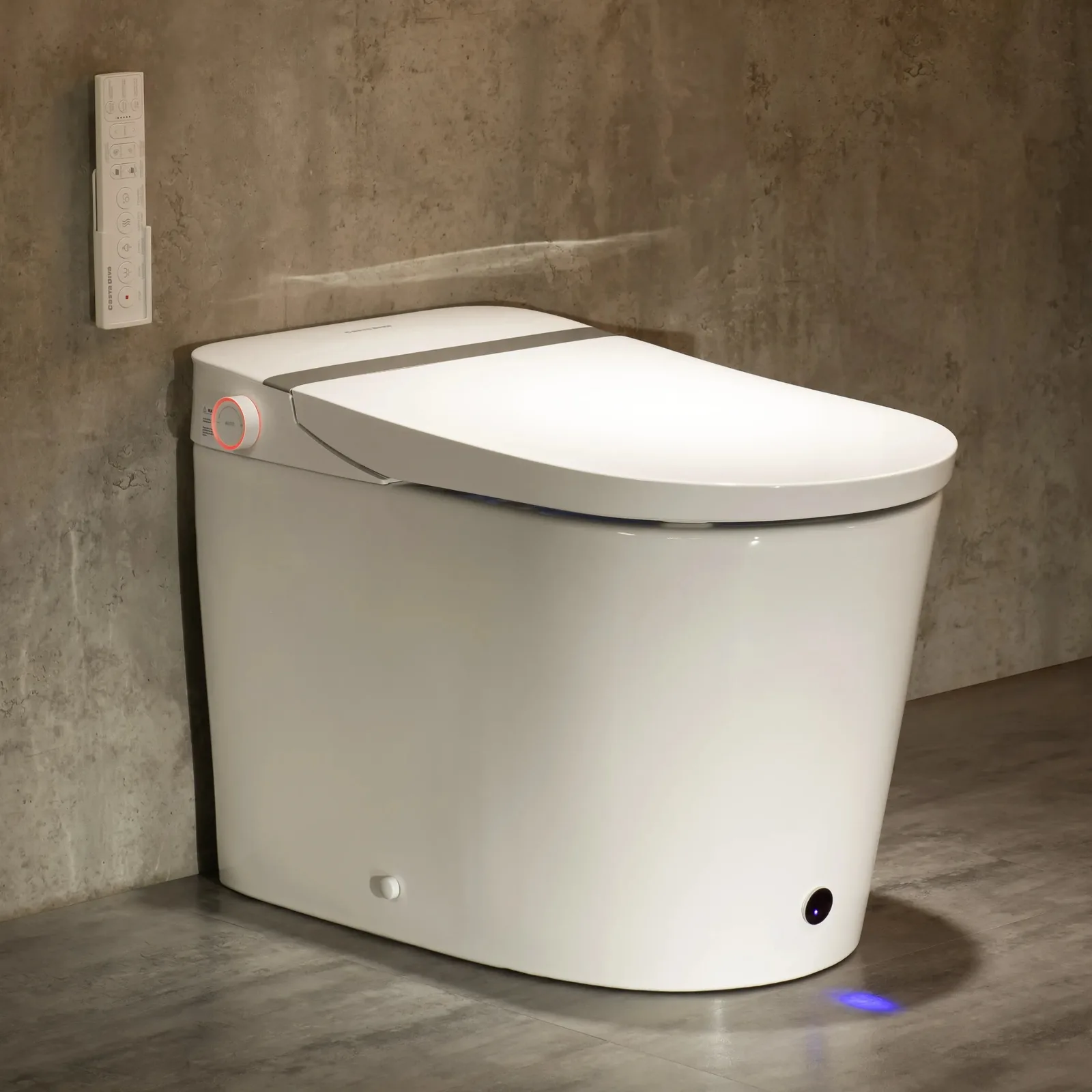 Casta Diva Home smart toilet side profile showing height and bowl proportions