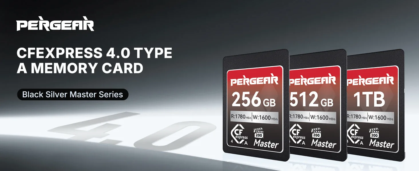 Pergear review: Master 4.0 CFexpress card angled detail view