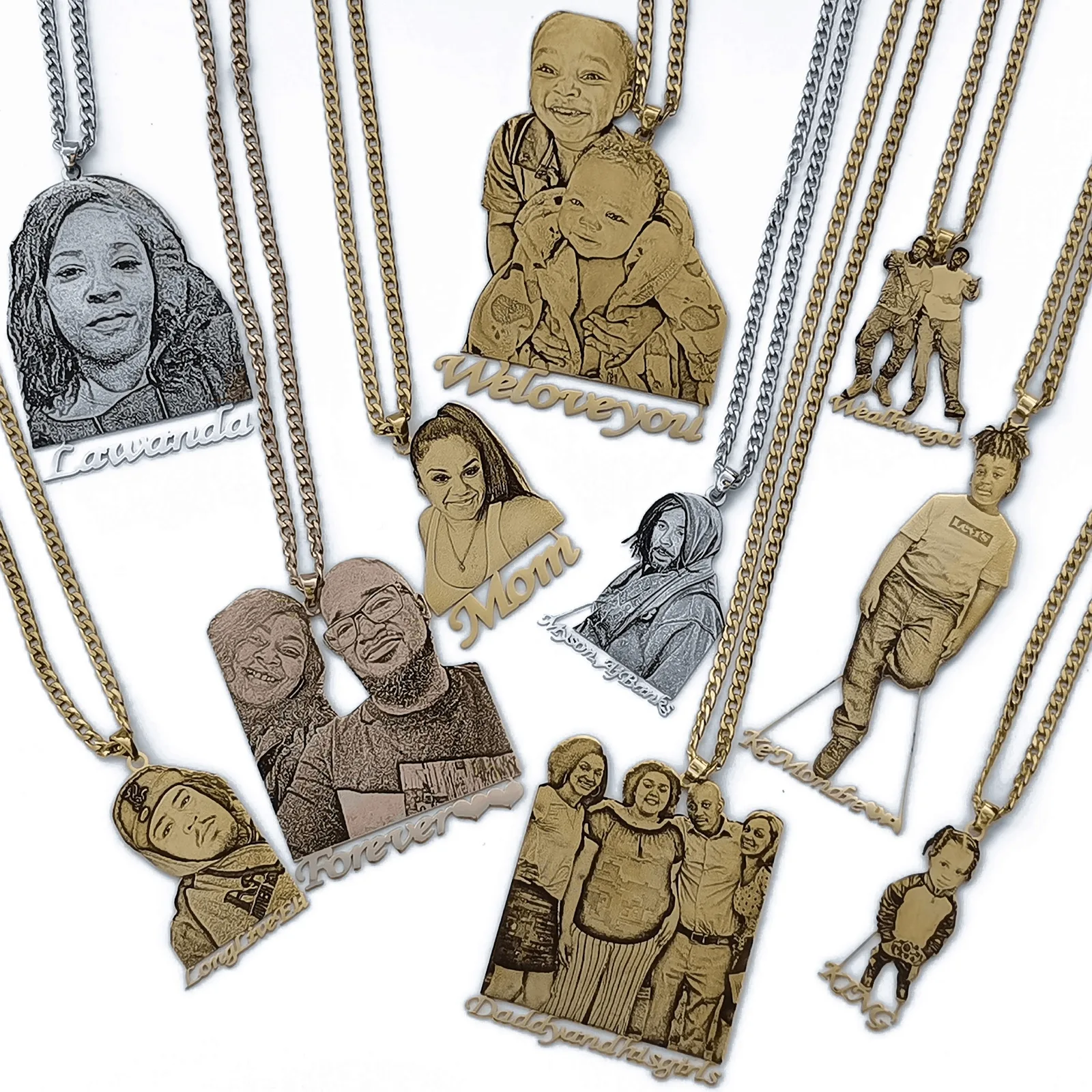 Pendantify custom photo engraved pendant necklace