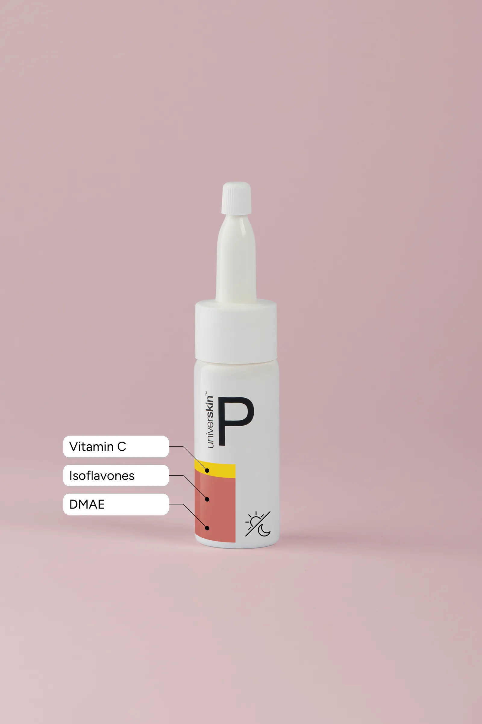 Universkin personalized serum bottle packaging