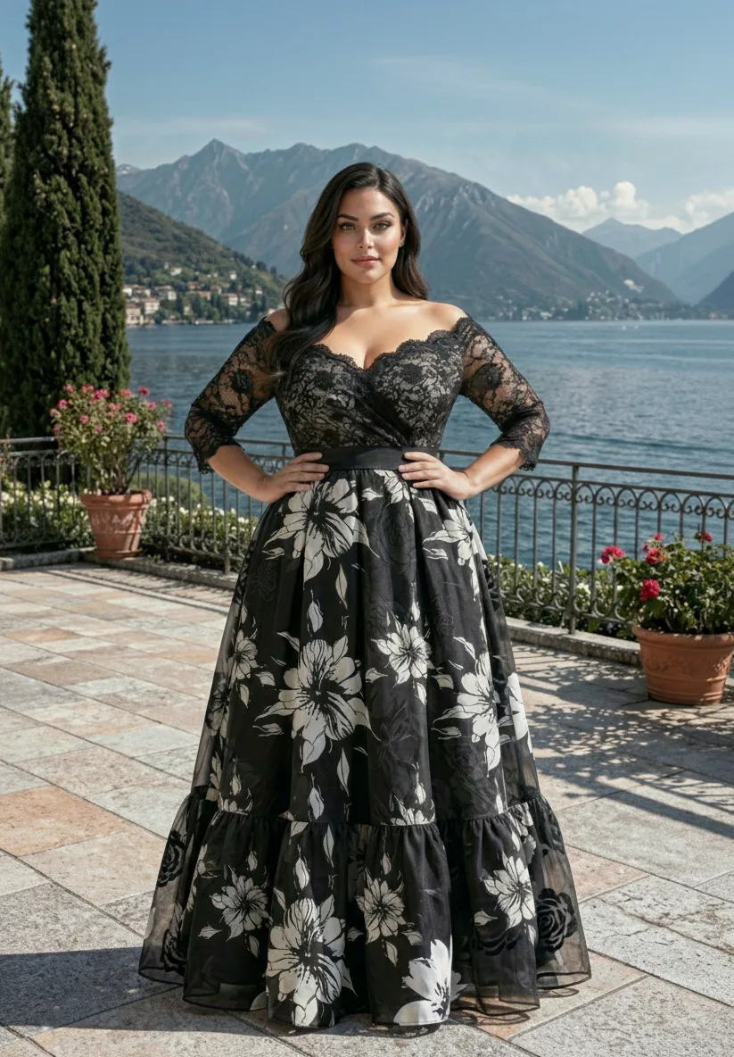 IGIGI Giustina gown, a statement plus-size formal evening dress