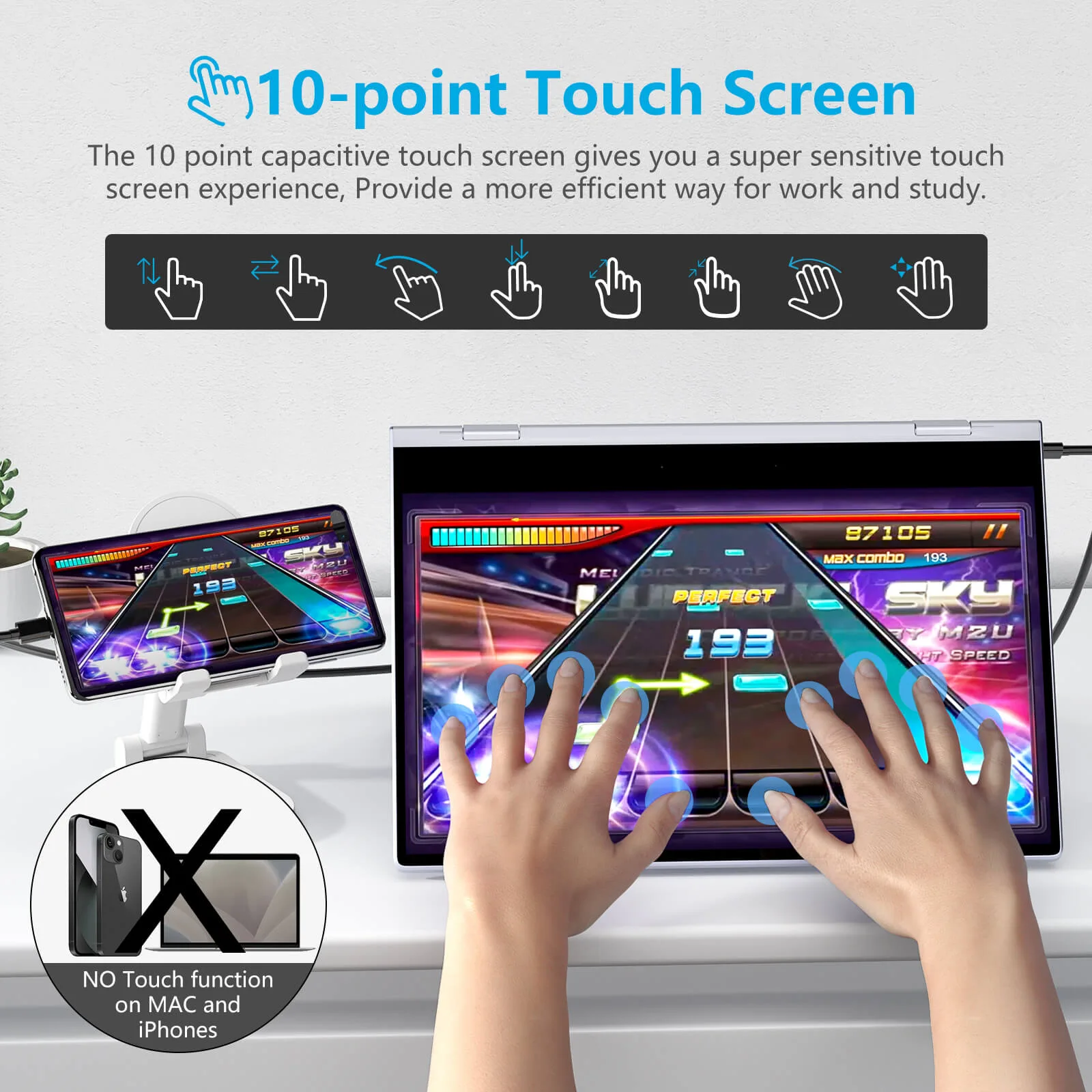 Dopesplay lapdock integrated keyboard and trackpad close-up