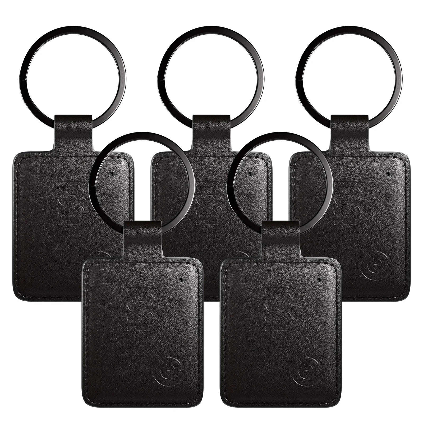 Bluestein SlimTag Key tracker shown against a size reference grid