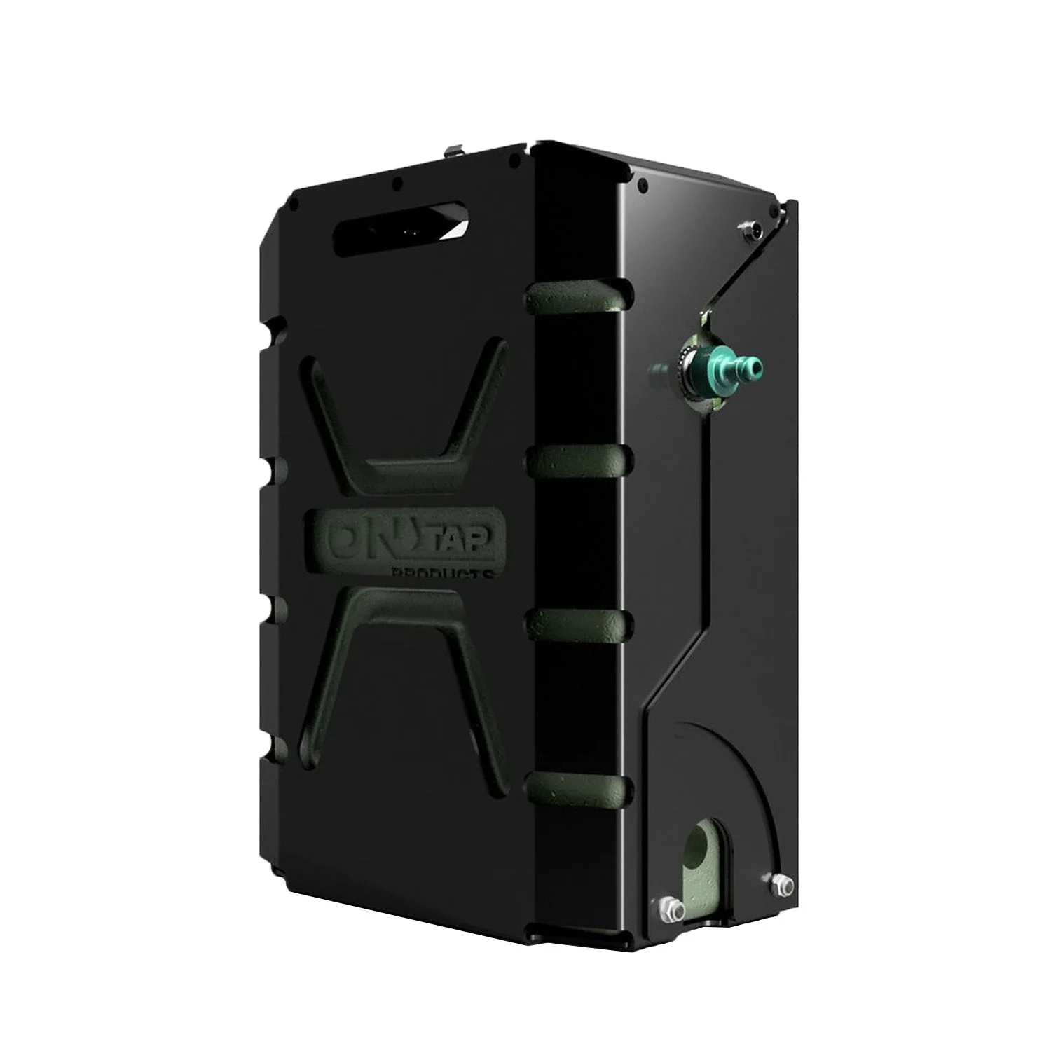 ONTAP lockable jerry can holder with corrosion-resistant powder coating