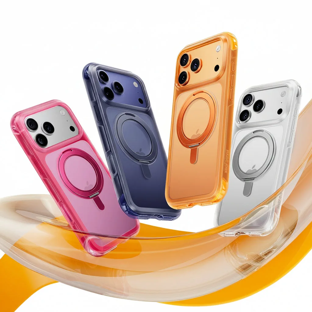 Magic John iPhone 17 MagSafe airbag kickstand case in four colourways, Magic John review