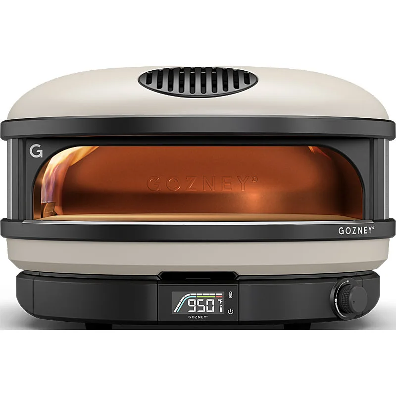 Gozney Arc XL gas outdoor pizza oven on a stand, ready for weeknight pizza