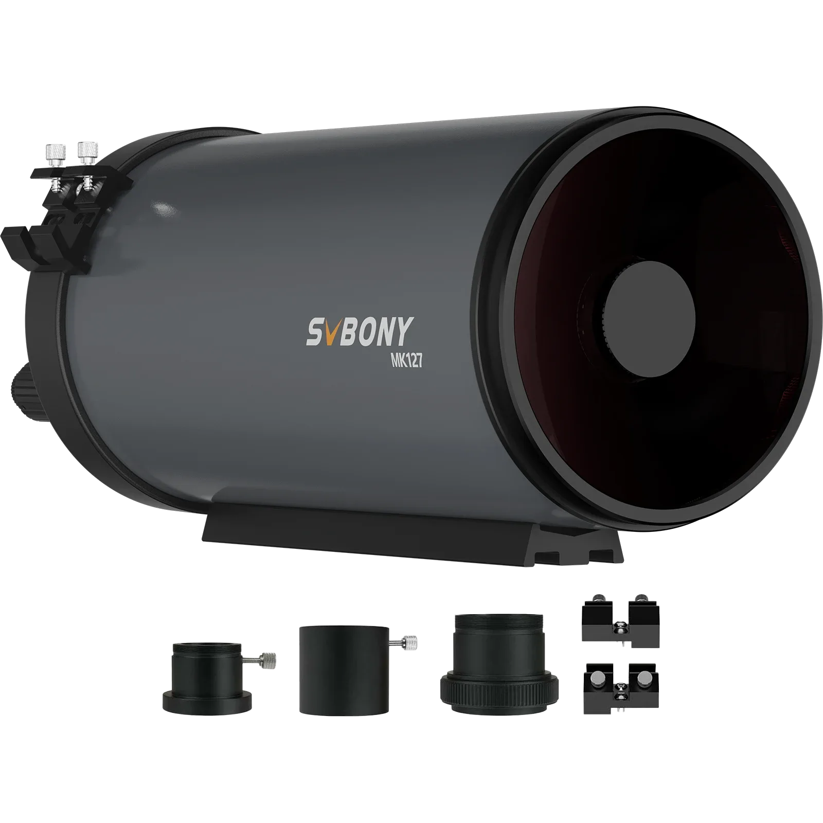 Svbony MK127 Maksutov-Cassegrain telescope mounted for planetary observation