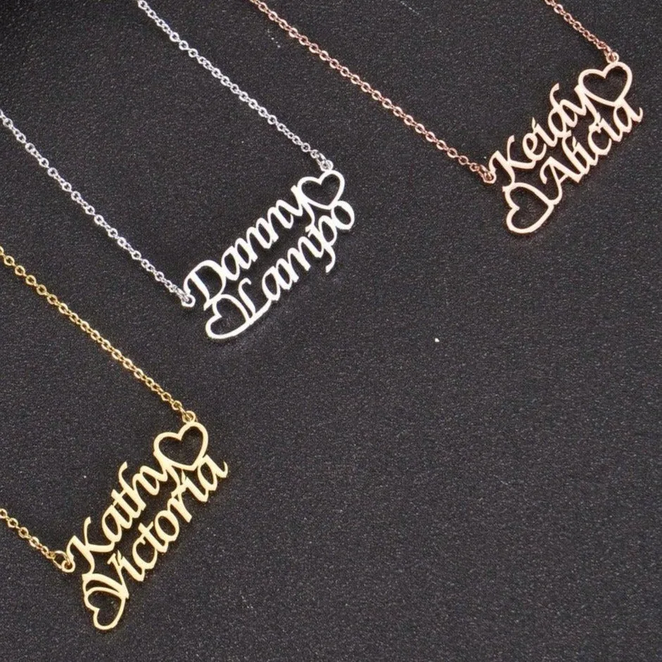 Pendantify couple name love necklace