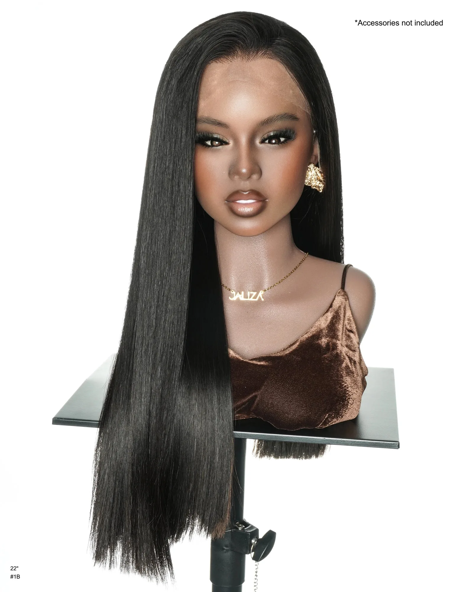 Close-up of Jaliza wig lace hairline and pre-plucked baby hair detail