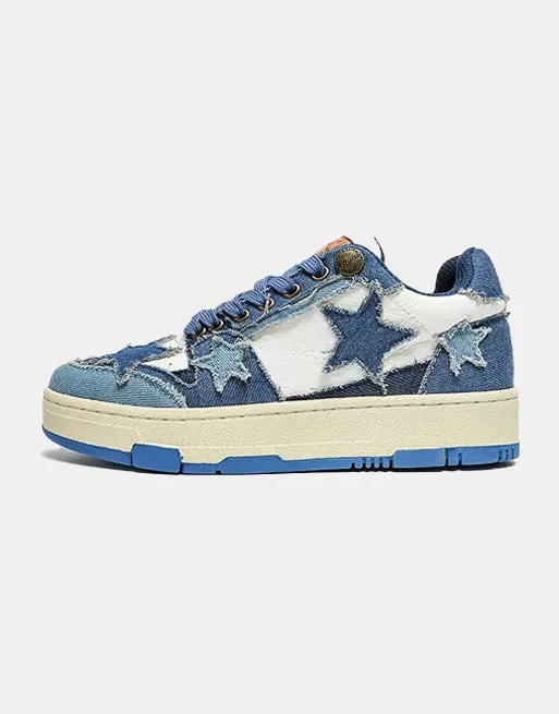 Slick Street Star Eli1 Skate Sneakers in blue suede
