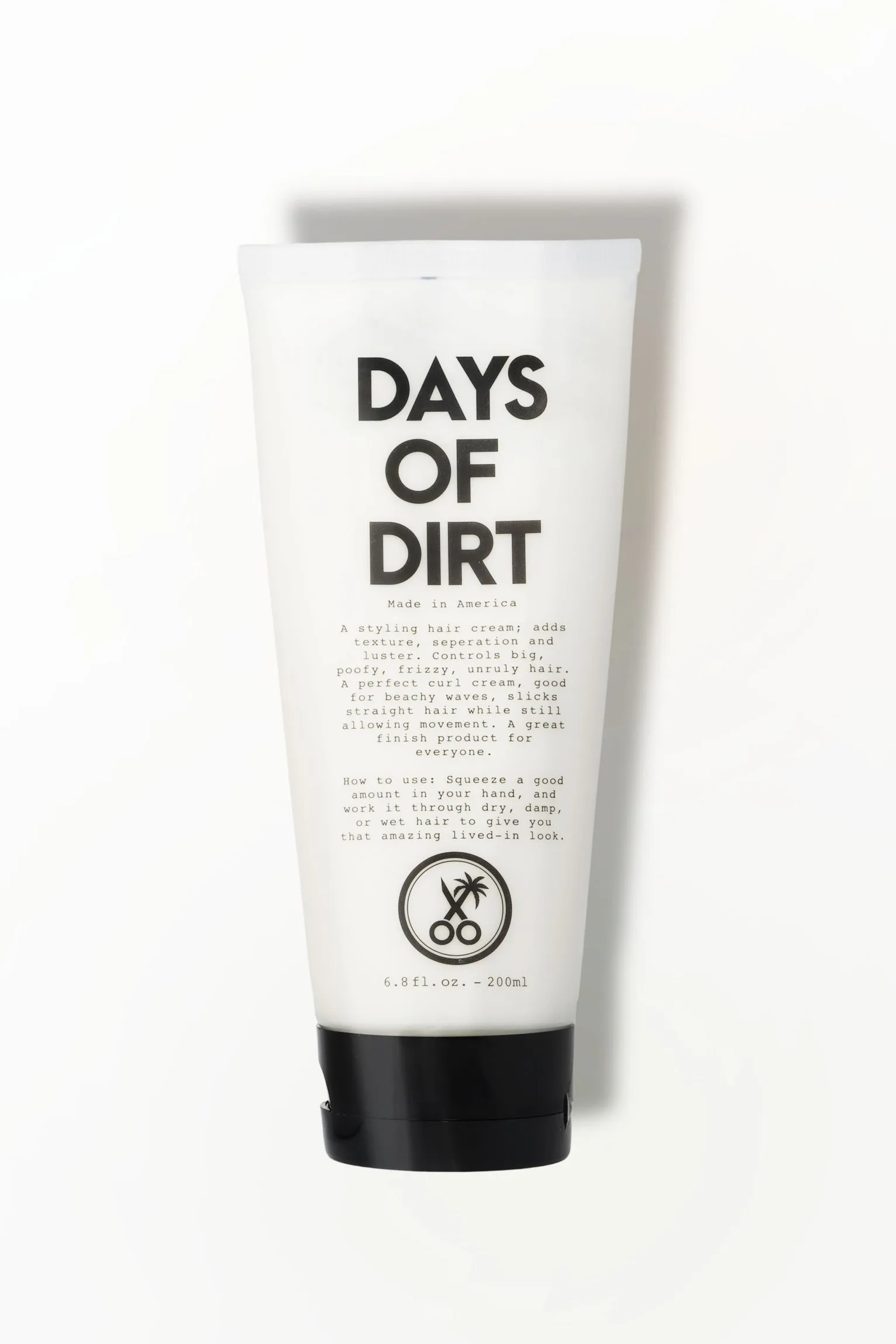 California Born Days of Dirt styling cream jar, the brand's flagship product