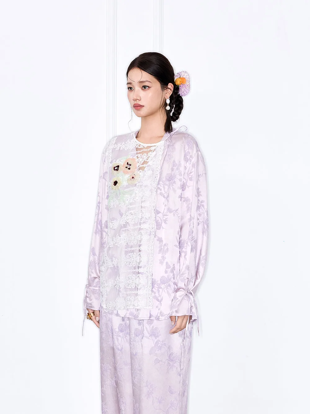 Mukzin Review: Jacquard Lace Mulberry Silk Suit Shirt