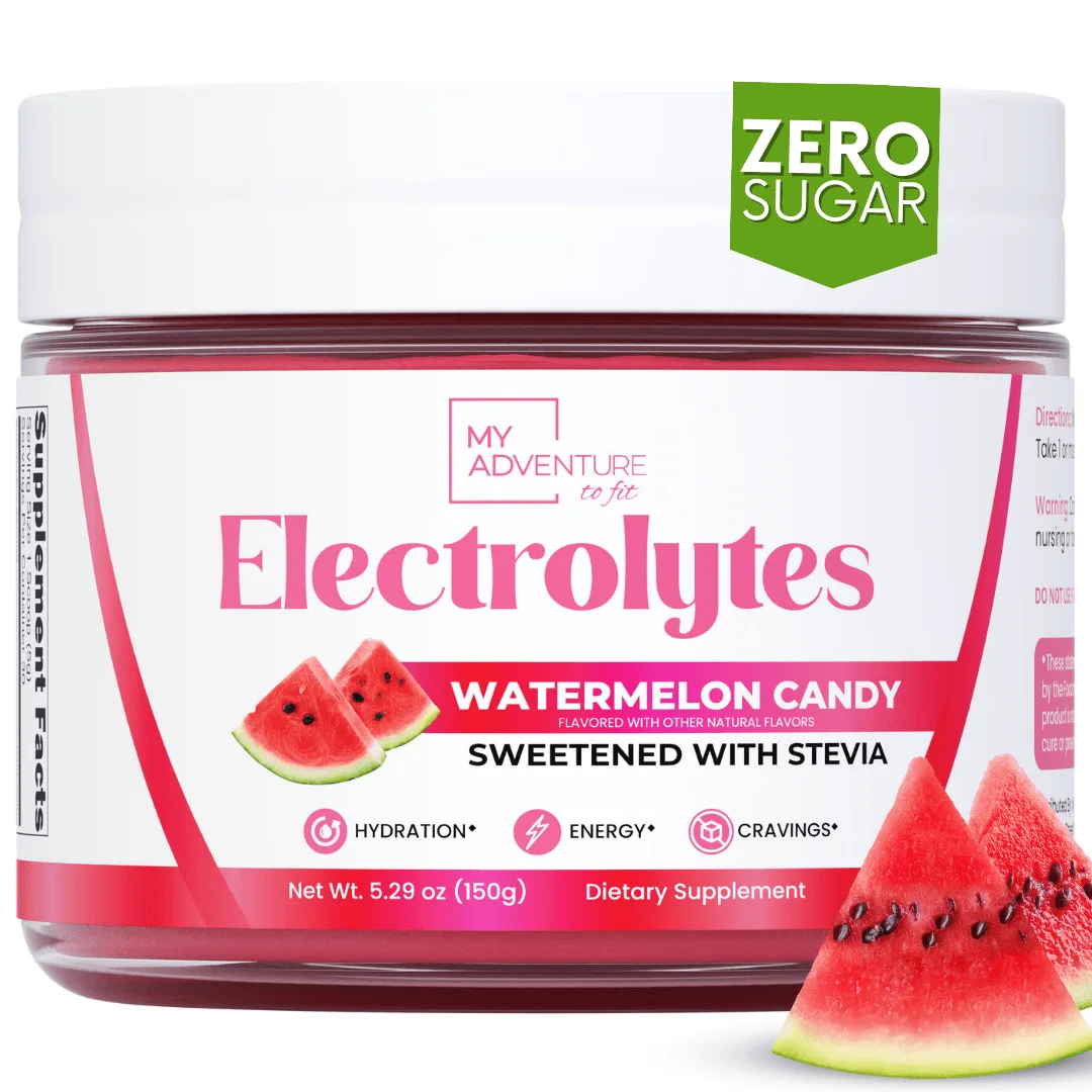 My Adventure to Fit Watermelon Candy electrolytes canister, front label