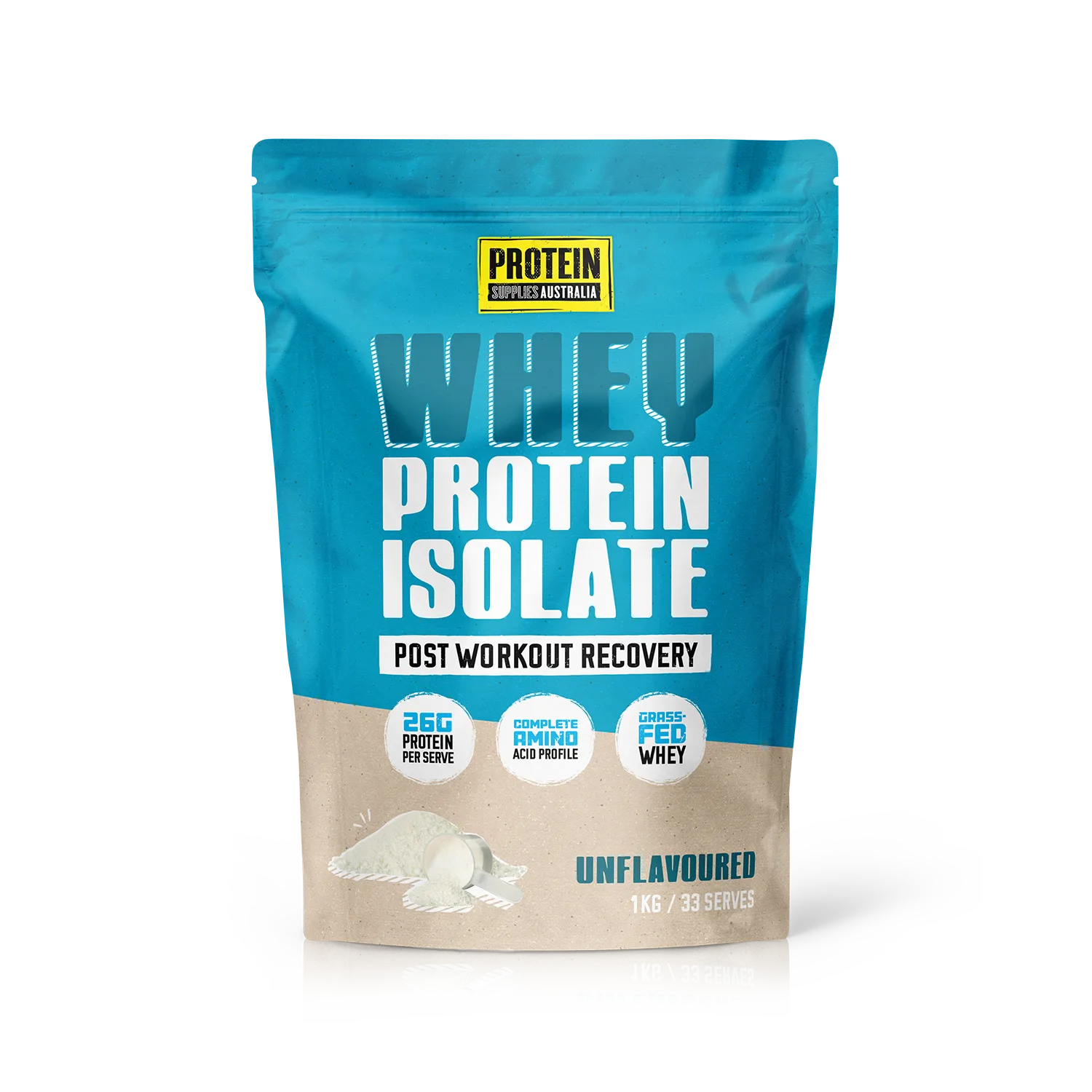 Protein Supplies Australia WPI Unflavoured 1kg pouch