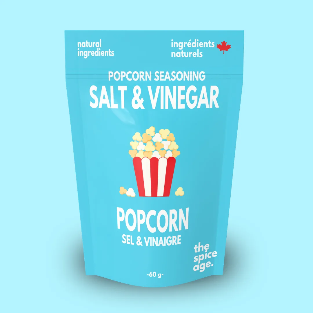The Spice Age Salt and Vinegar Popcorn Topper packet