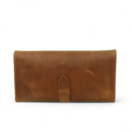 Hides Leather Co zip-around wallet in full-grain leather