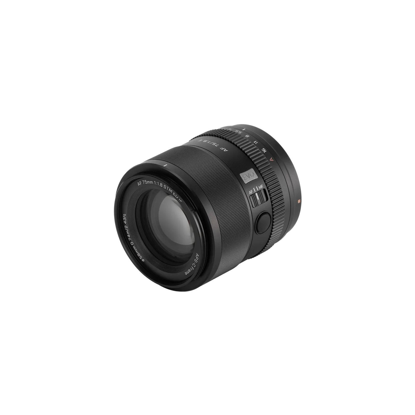 Pergear review: Viltrox AF 75mm F1.8 EVO lens side profile