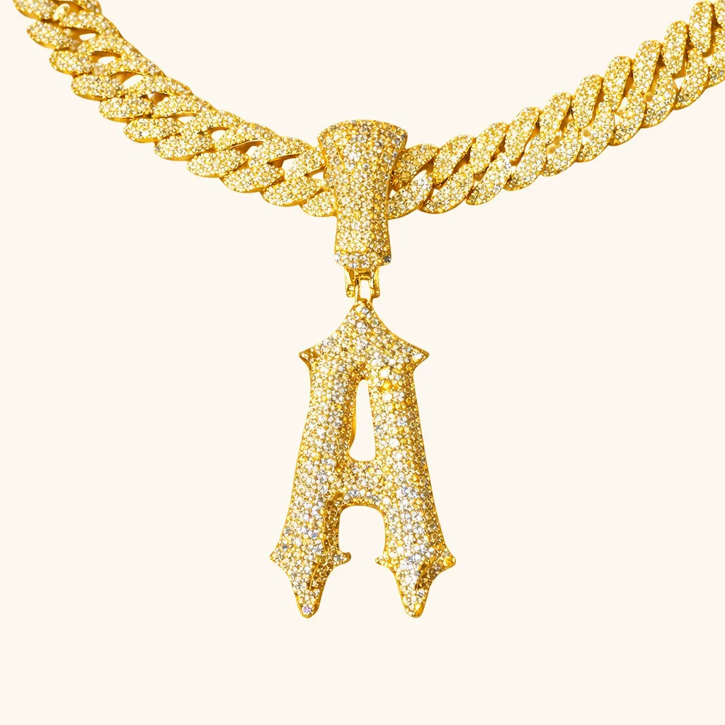 18k gold-plated jewelry close-up showing the electroplated gold finish on a stainless steel chain