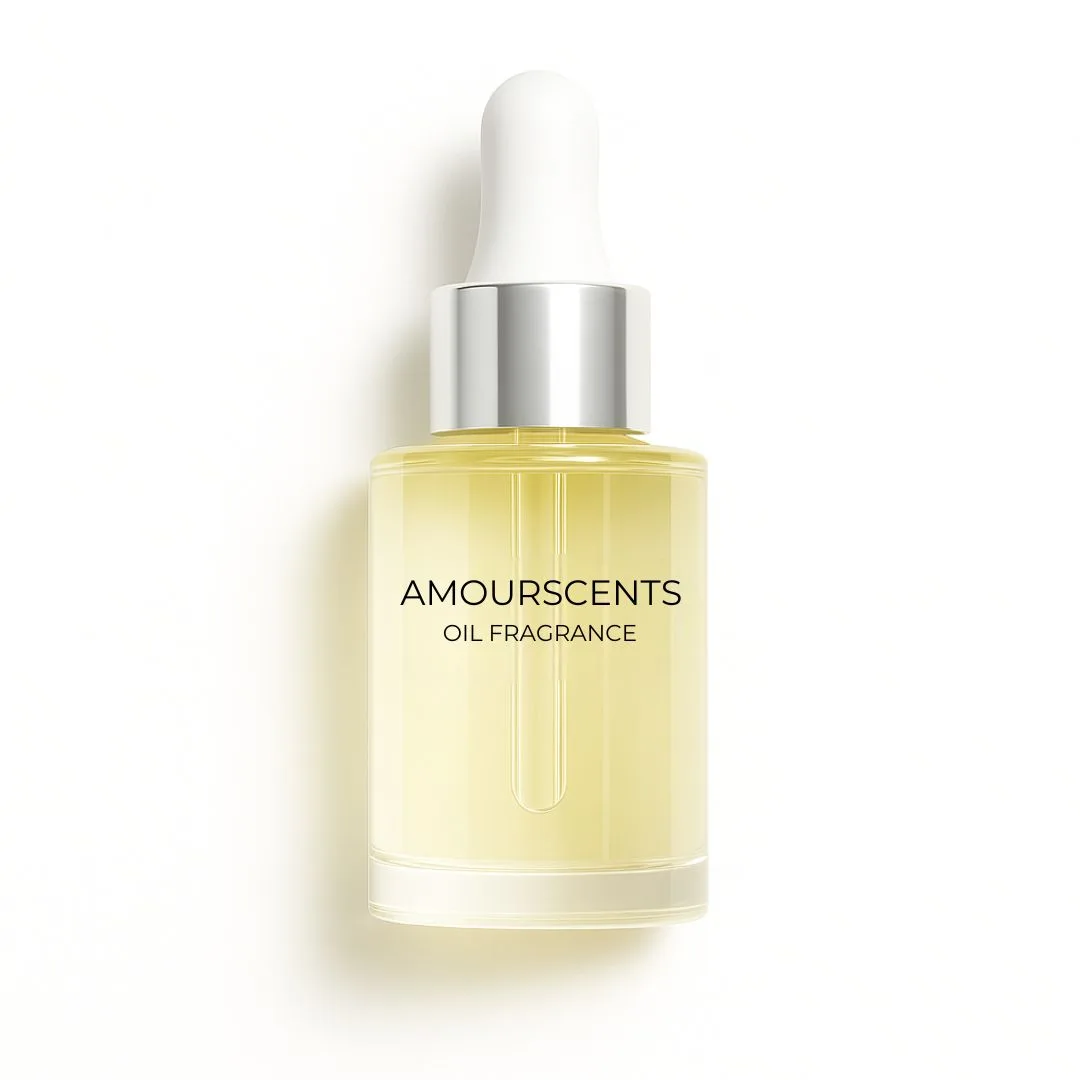 Amour Scents oil fragrance bottle, an alcohol-free alternative to the spray range