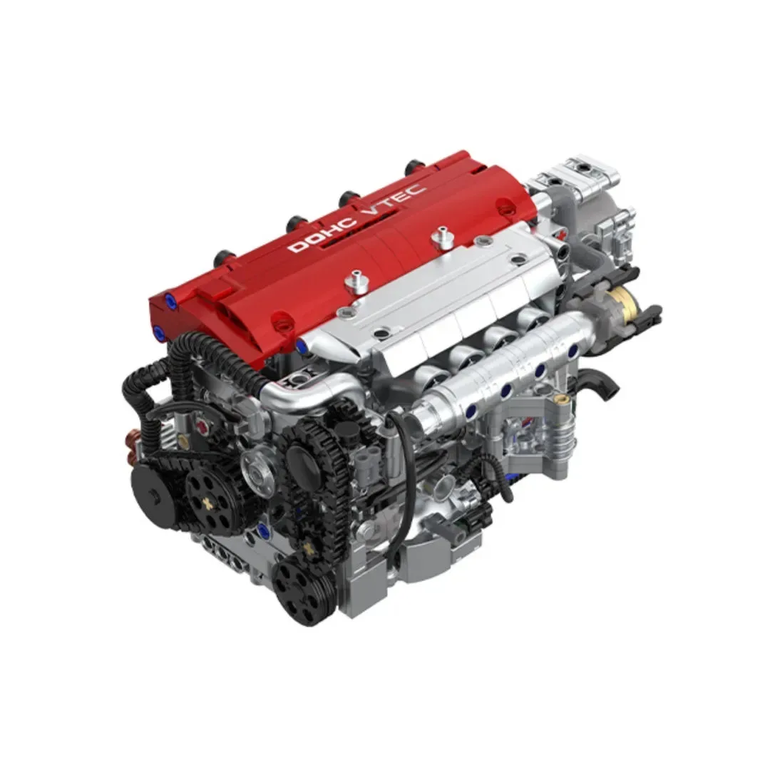 Power Brickz functional K20A engine building block model kit with visible piston assembly
