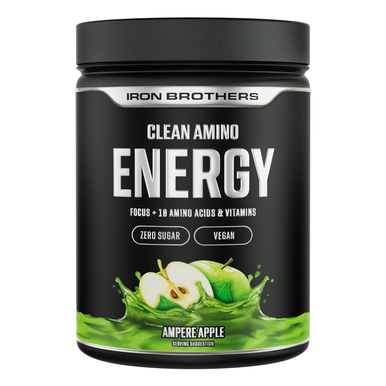 Iron Brothers Clean Amino Energy Ampere Apple flavor label