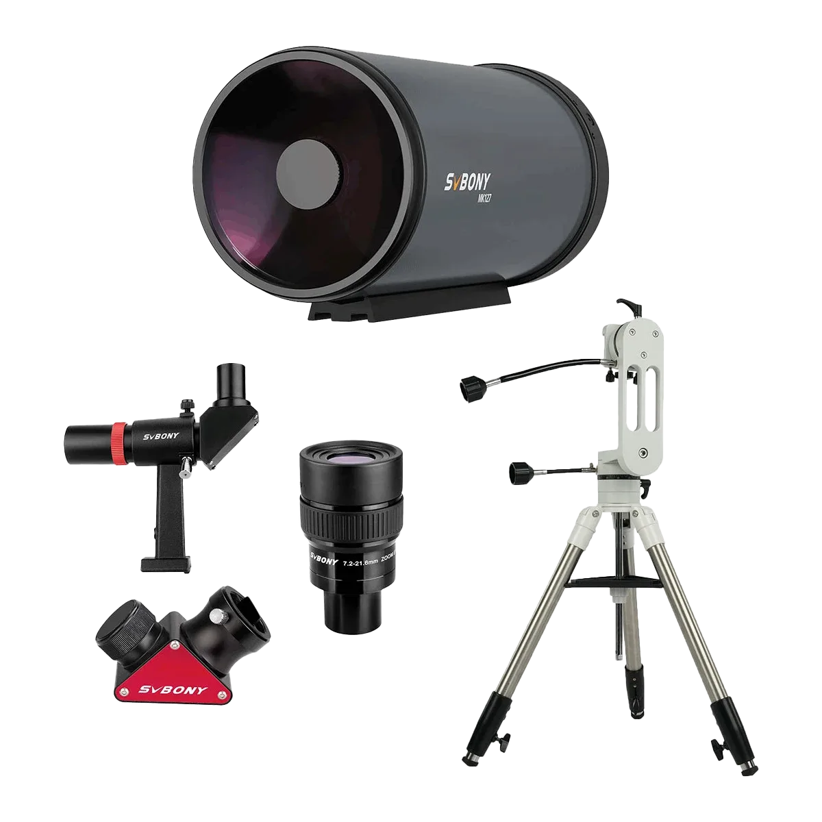 Svbony MK127 planetary observation kit set up for a night of high-magnification lunar and planetary viewing